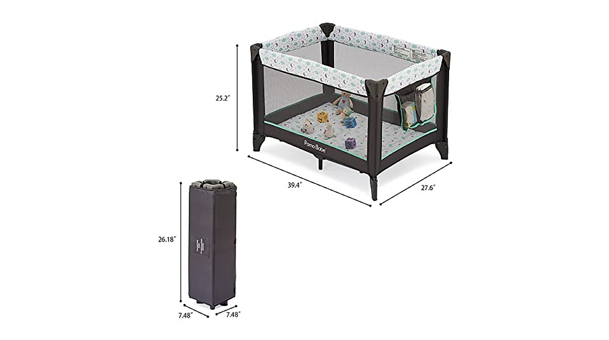 Pamo Babe Portable Baby Playpen Compact Stable Travel Friendly