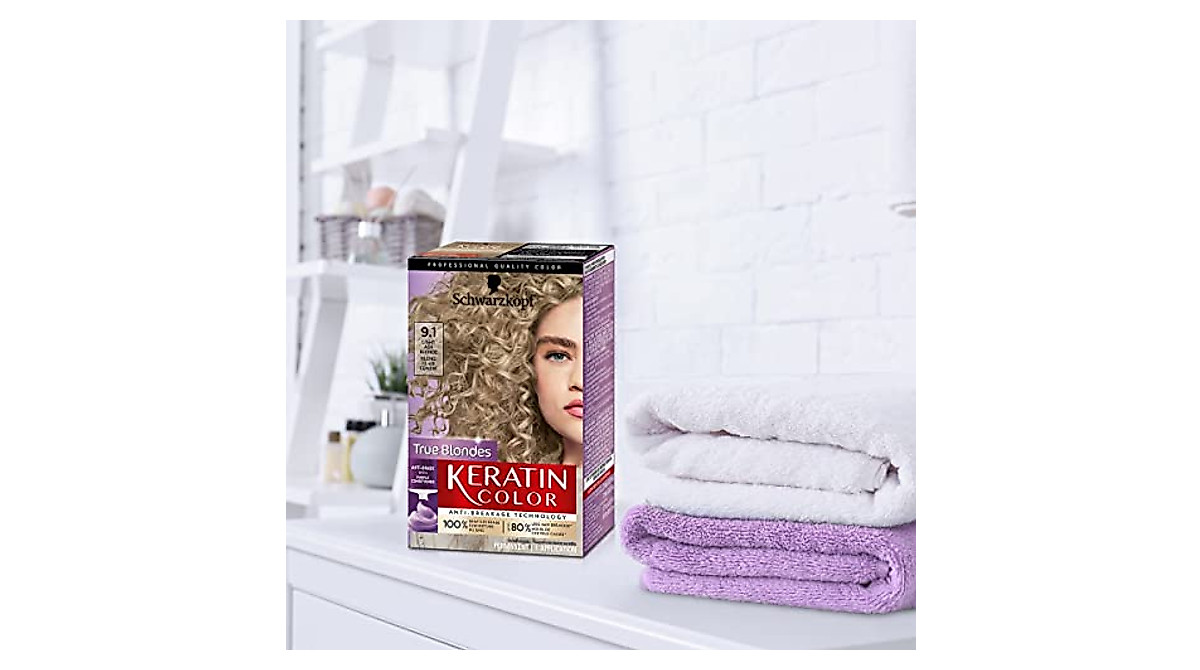 Schwarzkopf Keratin Color 9 1 Light Ash Blonde Permanent Hair Dye