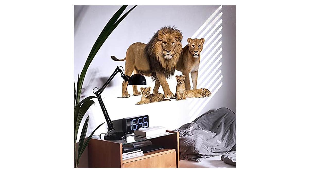 Lion Wall Sticker - 3D Jungle Wildlife Decal for Any Room