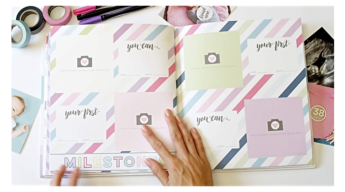 Bobee Hello Baby Memory Book for Milestones & Memories