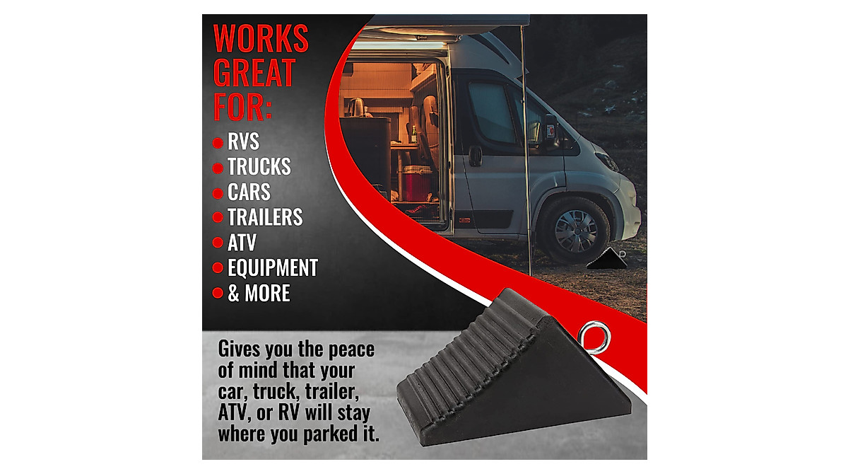 AFA Tooling Heavy Duty Wheel Chocks - 4 Pack for RVs