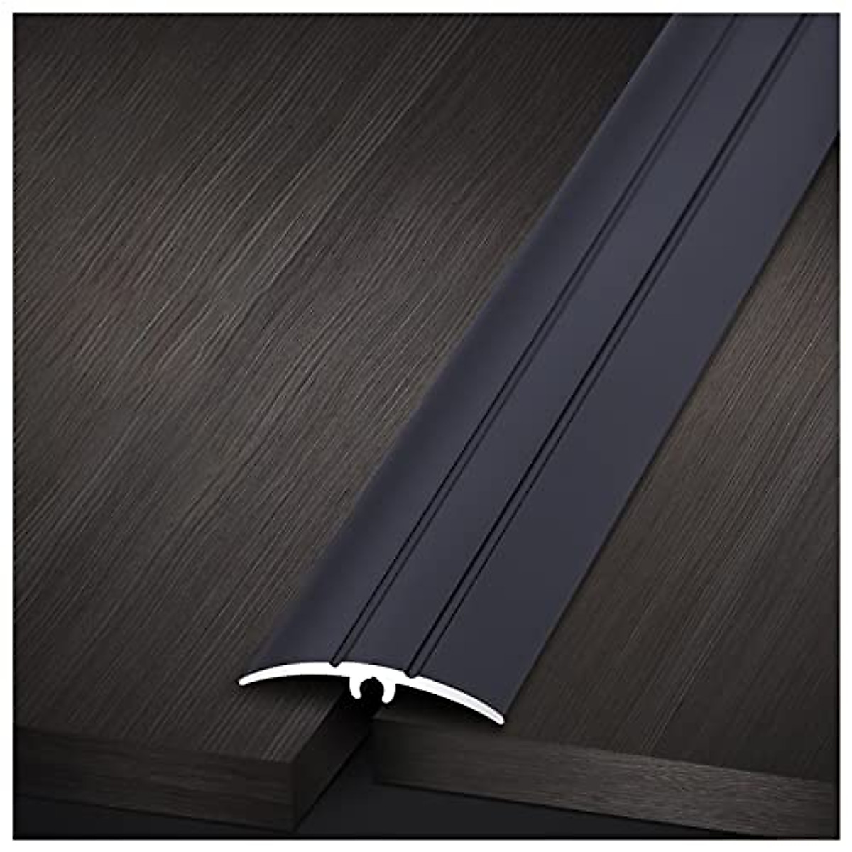 PAASHE Black Floor Transition Strip - Smooth, Slip-Resistant Ramp