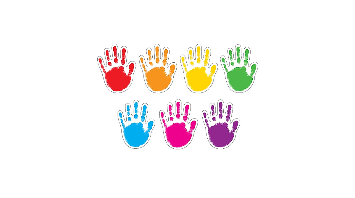 Carson Dellosa Colorful Helping Hands Cutouts for Classrooms