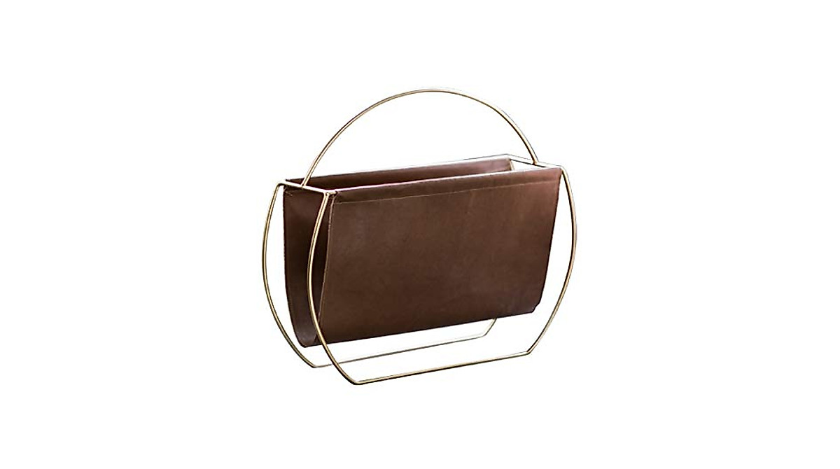 Stylish Brown Magazine Rack for Home & Office Storage