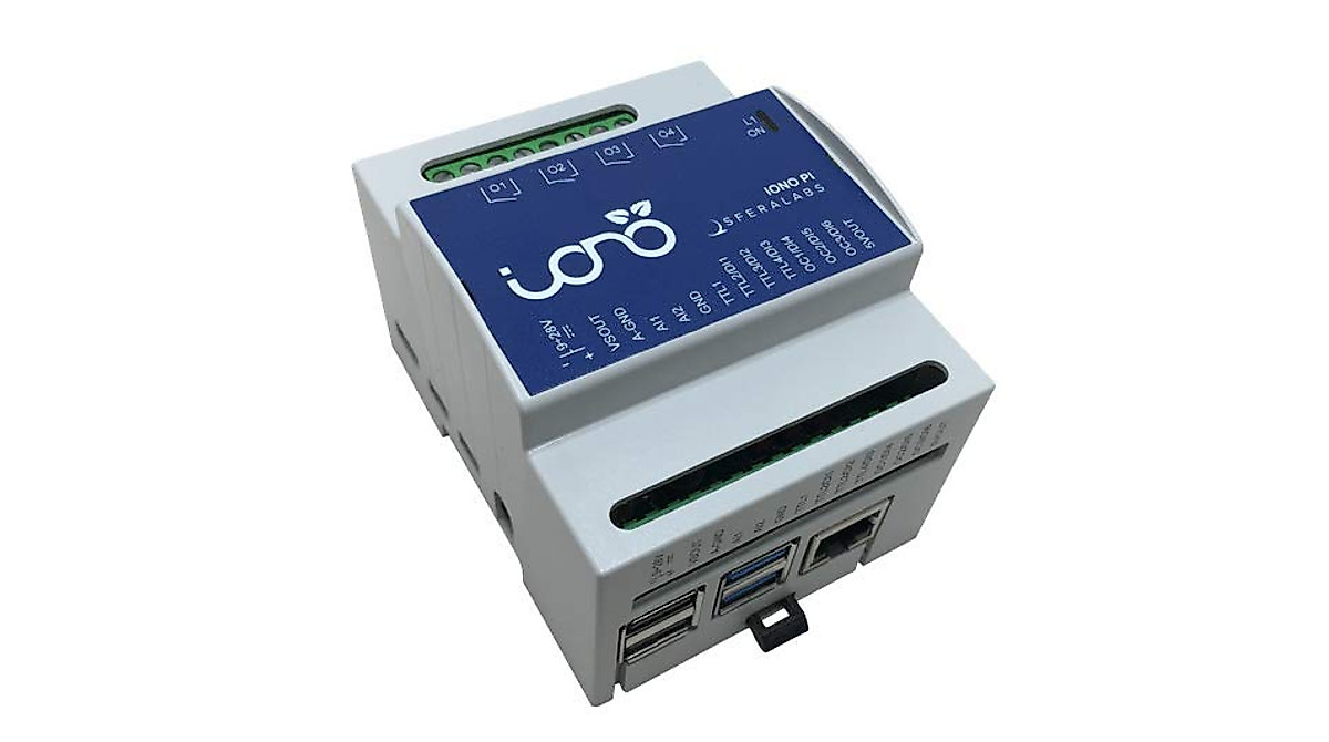 Iono Pi Pi4B 4GB Raspberry Pi I/O Module in DIN-Rail Case