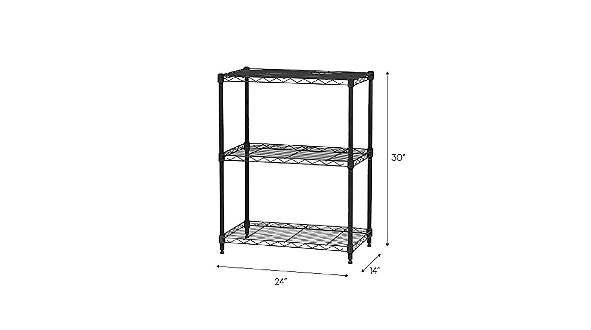 IRIS USA 3 Tier Wire Storage Shelving - Sturdy & Adjustable