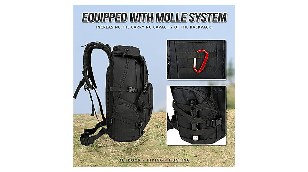 Lovelinks21 Tactical MOLLE Backpack for Hiking & Training