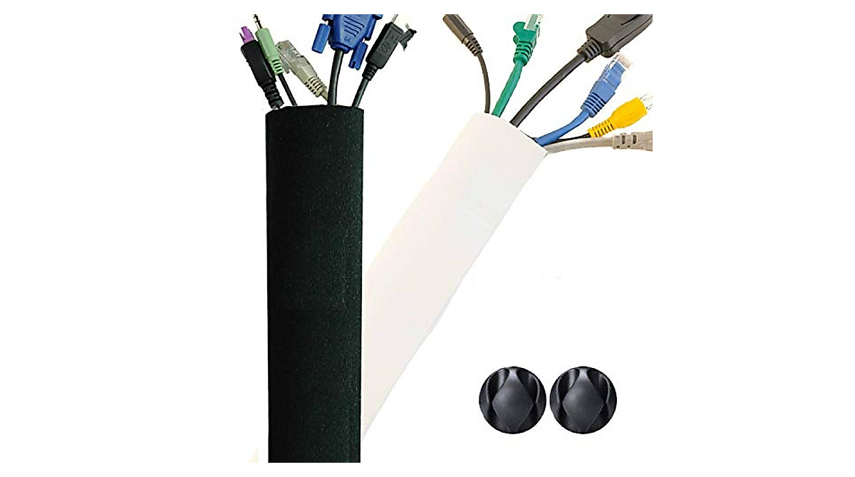 63'' Cable Management Sleeve | Organize Wires for Home & Office