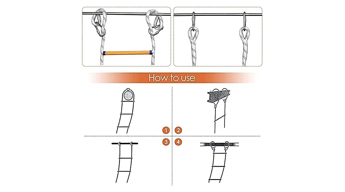 Fire Escape Ladder for 3-10 Stories | Portable Emergency Rope Ladder