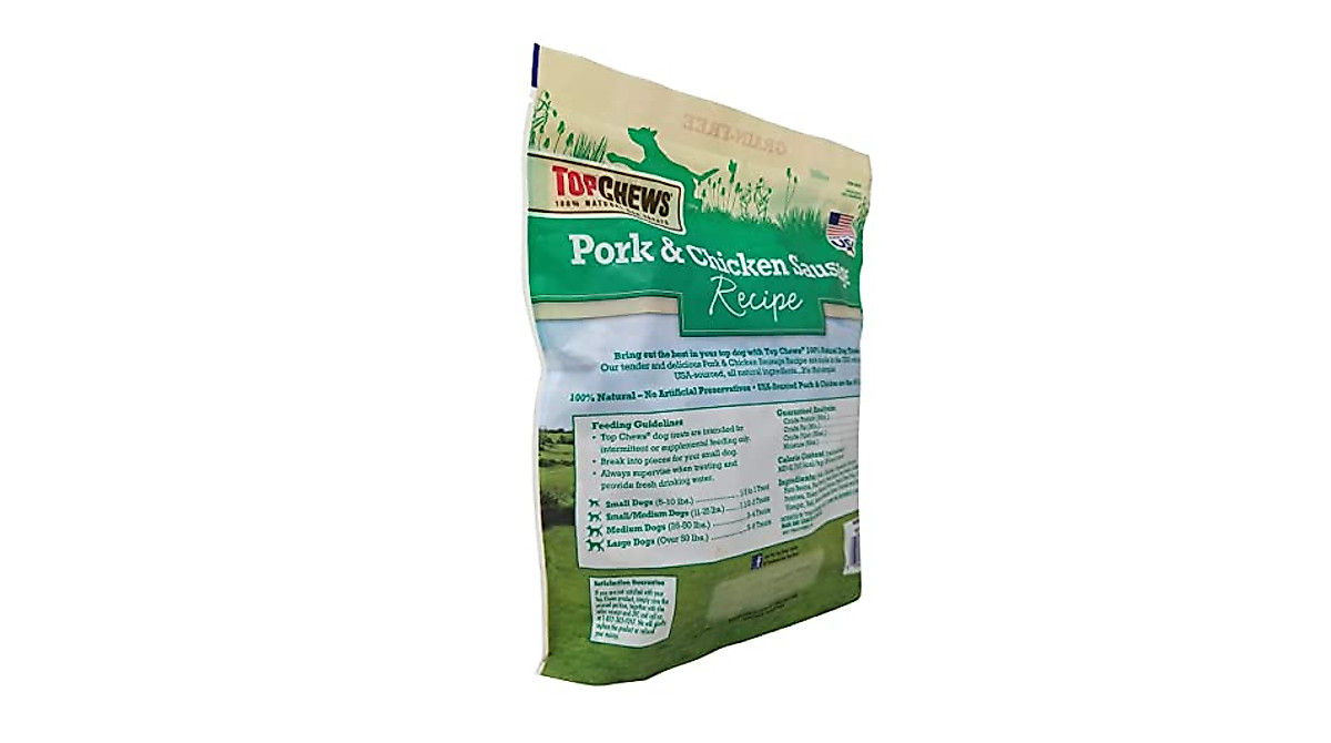 Top Chews 100% Natural Dog Treats - Sausage & Chicken