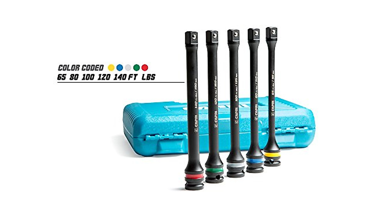 Capri Tools 30083 Torque Limiting Extension Bar Set - Accurate Fastening