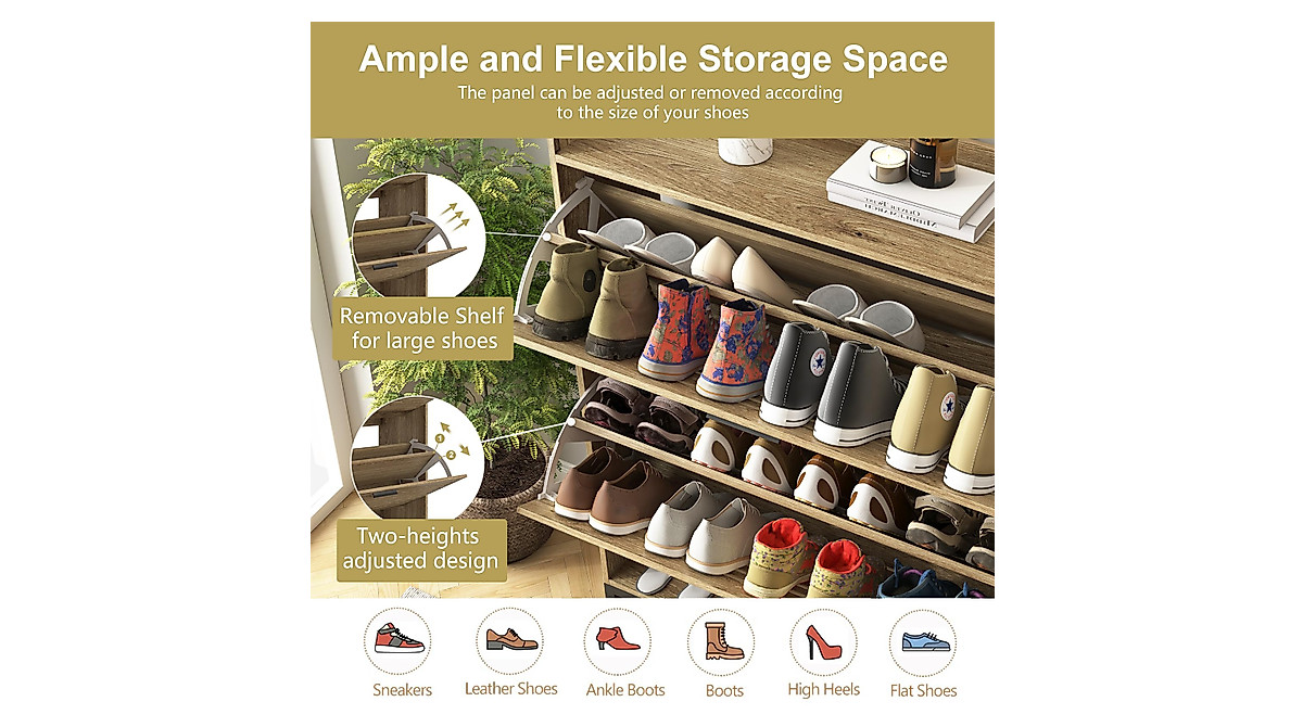 Shop the Slim VERYKE Shoe Cabinet for Organized Entryway