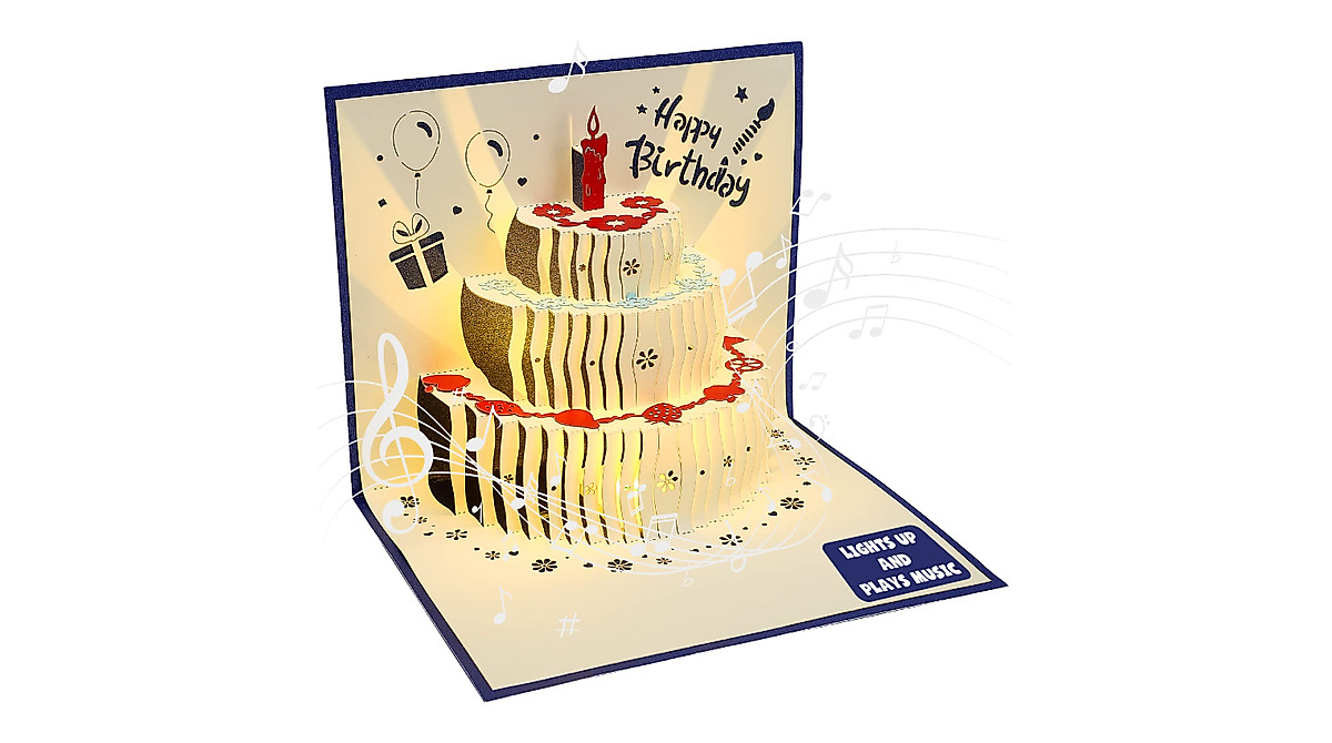 Musical Birthday Card with Sound & Lights | Fun Pop Up Card