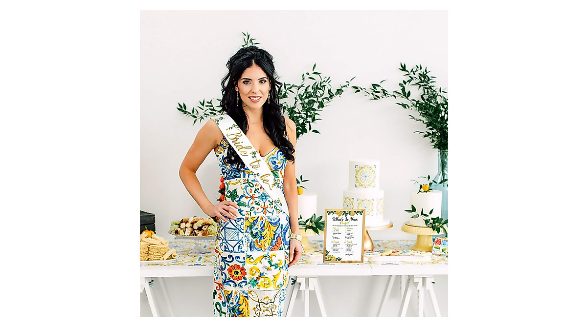 Lemon Bridal Shower Game Set with Sash - Fun Activities for 50 Guests