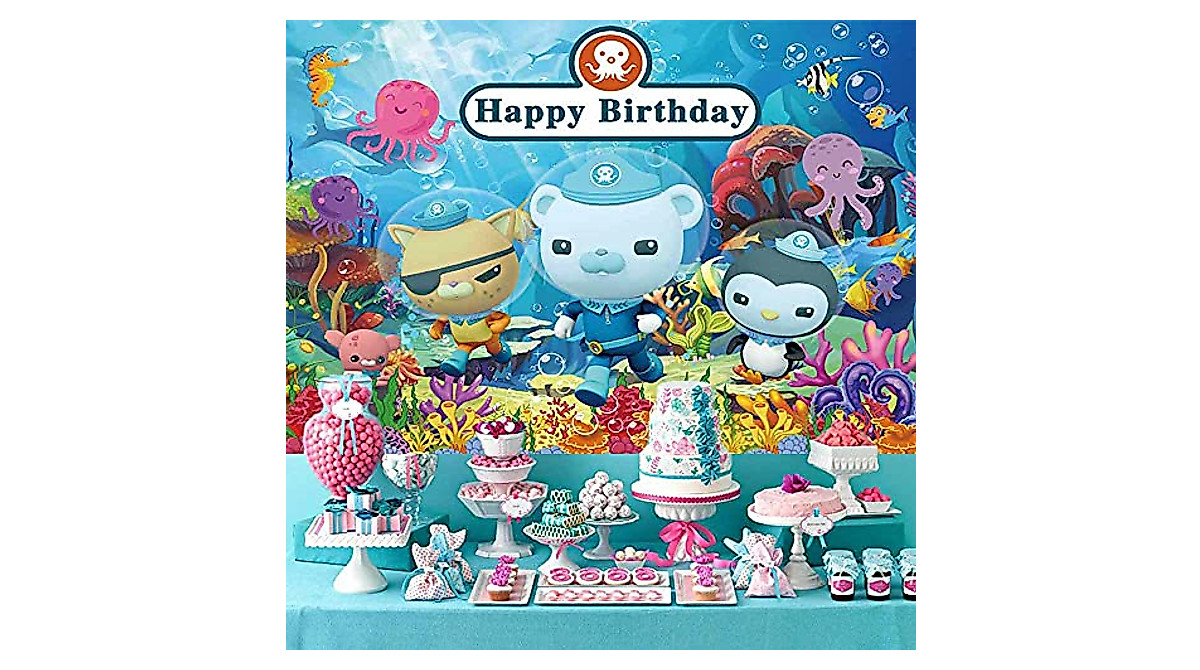 Octonauts Underwater Backdrop for Birthday Parties | QUEENMO