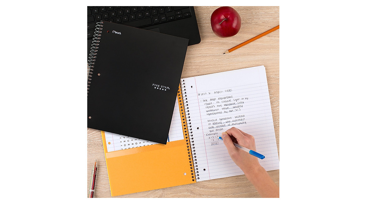 Five Star Spiral Notebook + Study App | 2 Pack, Water-Resistant ...