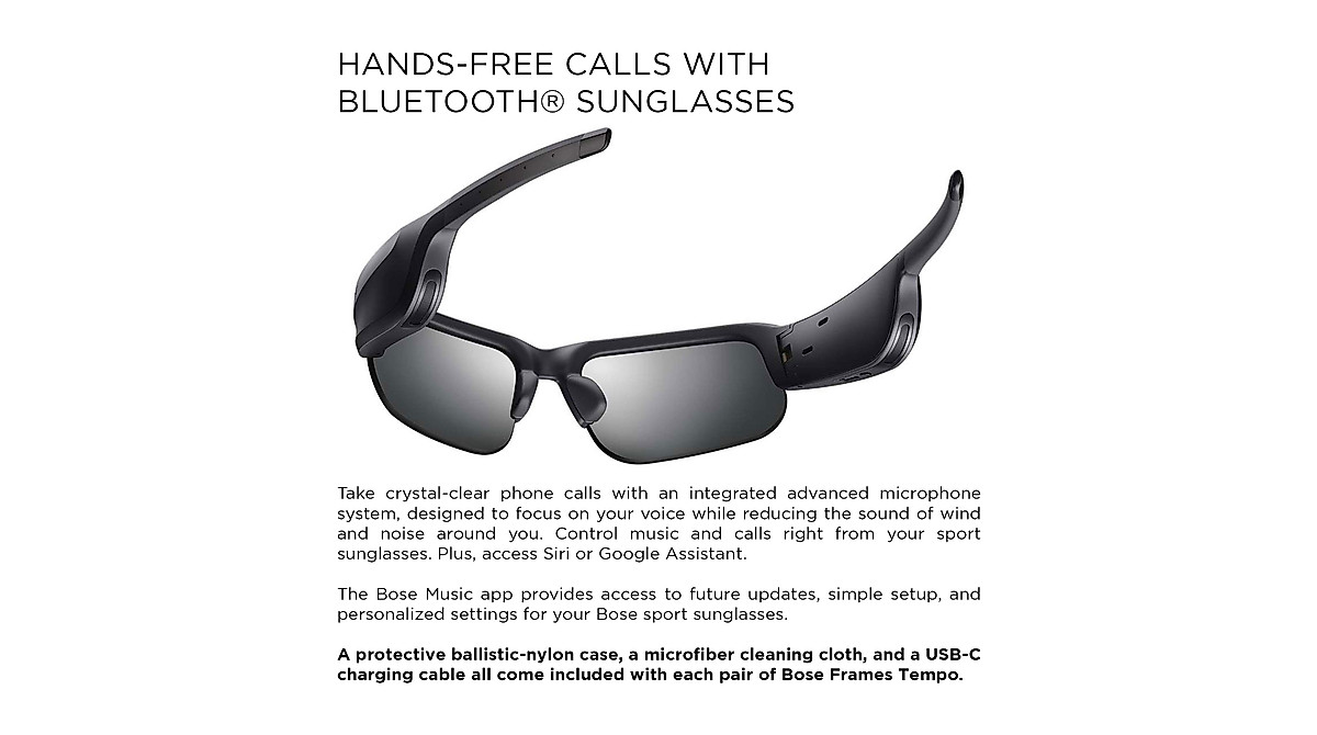 Bose Frames Tempo Sport Audio Sunglasses with Polarized Lenses - Bluetooth