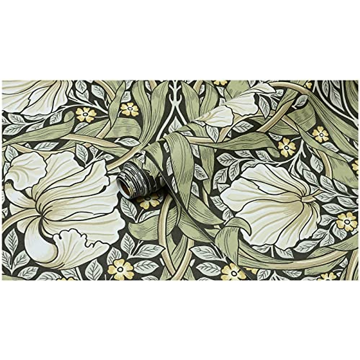 Simon&Siff Vintage Floral Peel And Stick Wallpaper - Removable Yellow/Green Wall Mural For Bedroom, Bathroom, Home, Kitchen Decor By William Morris - View #8