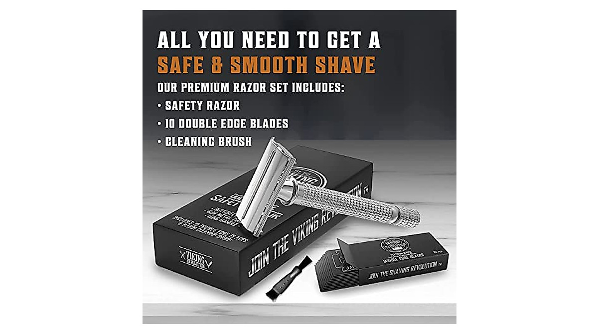Viking Revolution Double Edge Safety Razor - Smooth Shave