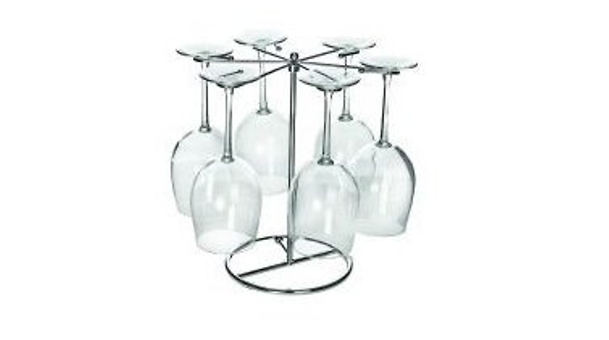 Six Wine Glass Drying Rack - Efficient & Stylish Stemware Holder