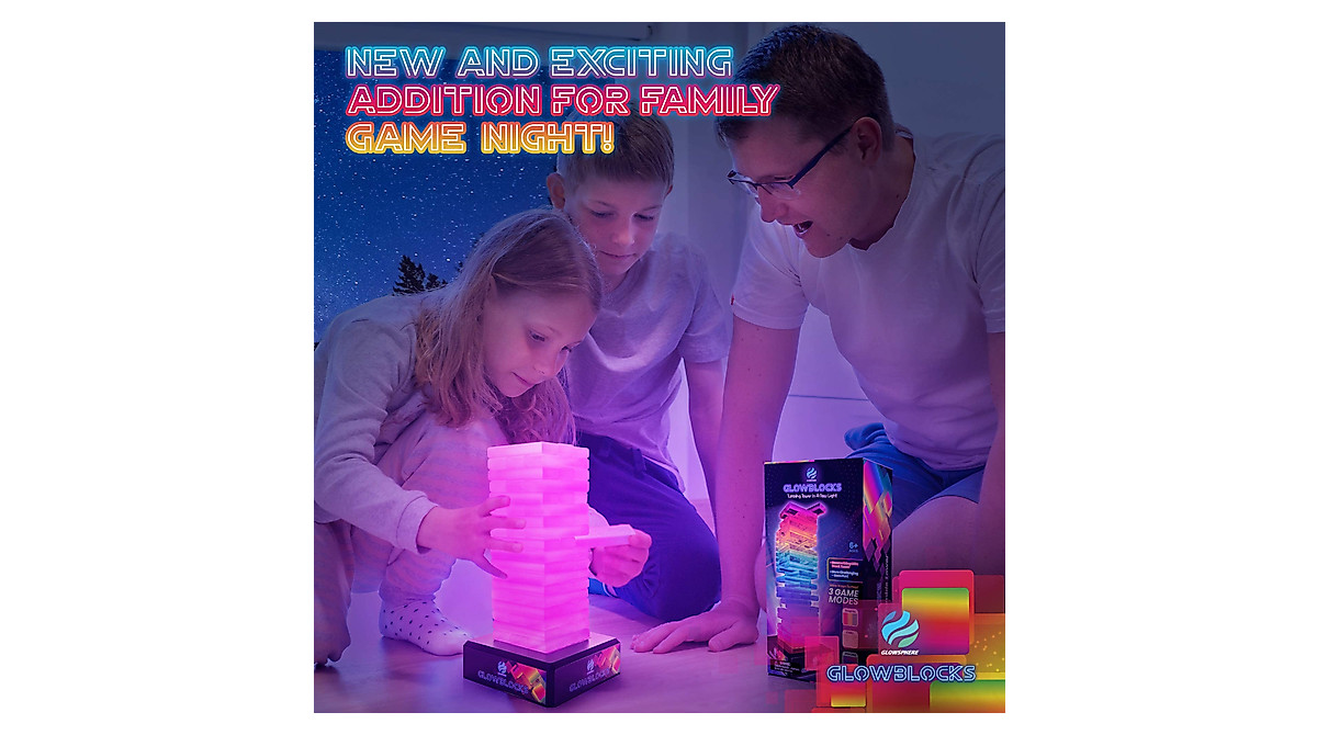 Glowblocks Light-Up Tumbling Tower: Fun for Everyone