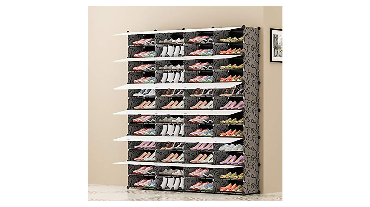 Aeitc 96 Pairs Shoe Rack - Expandable Space Saver