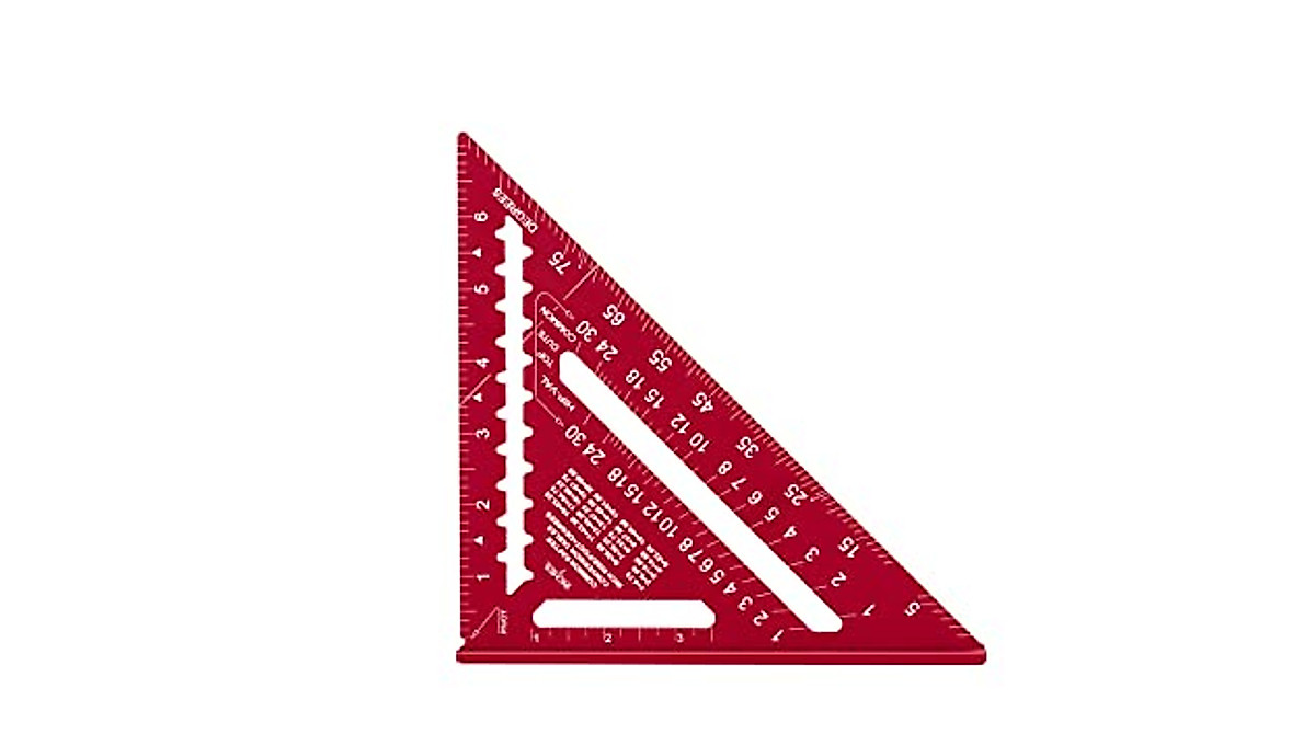 Kapro 446 High Definition Rafter Square - 12 Inch Anodized Aluminum, Laser Etched With Protractor & Conversion Table - View #8