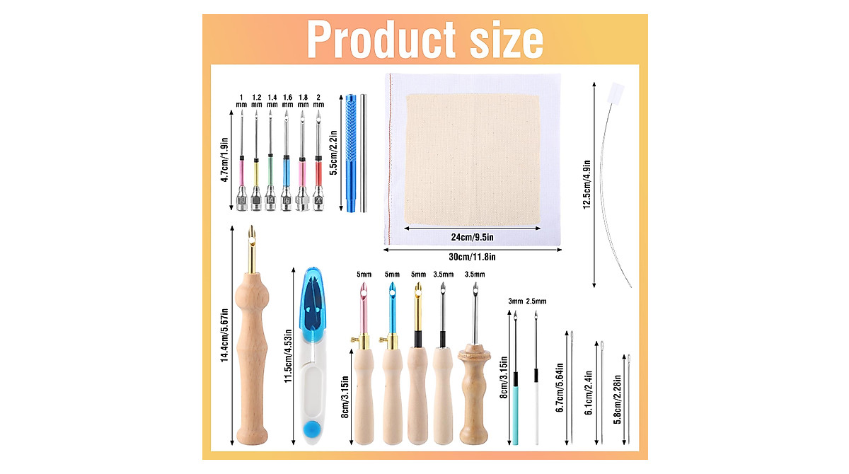 35 Pcs Punch Needle Kit for Easy Embroidery Projects
