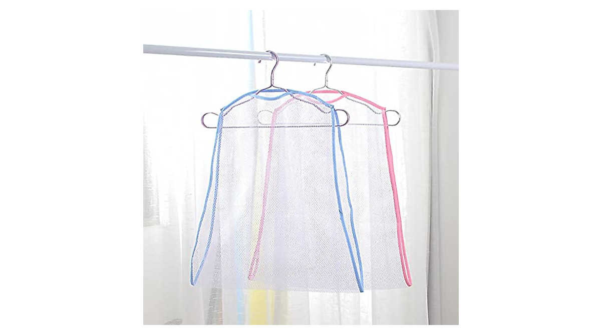 LUOY Mesh Pillow & Toy Drying Rack - Foldable, Breathable Storage