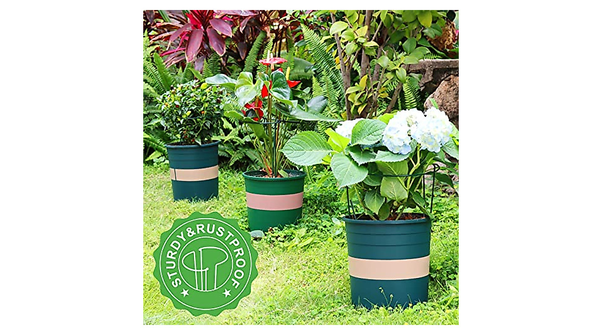 6 Pack Durable Plant Support Stakes for Indoor & Outdoor Gardens