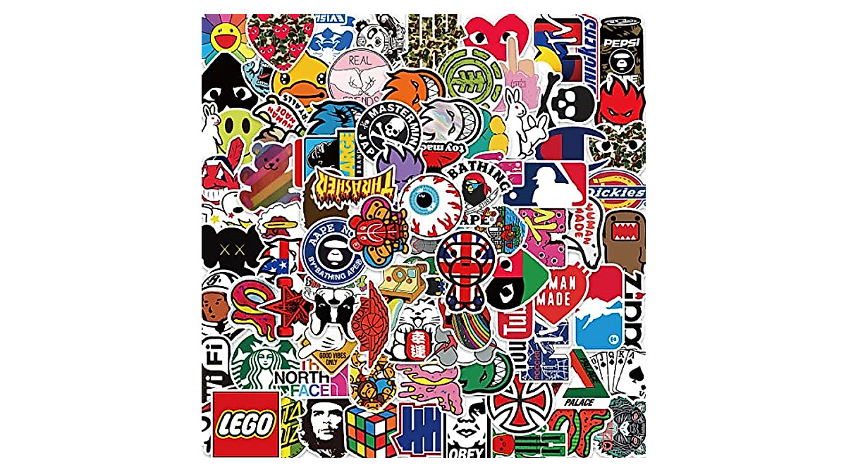 Cool Brand Stickers Pack - 101 Unique Decals
