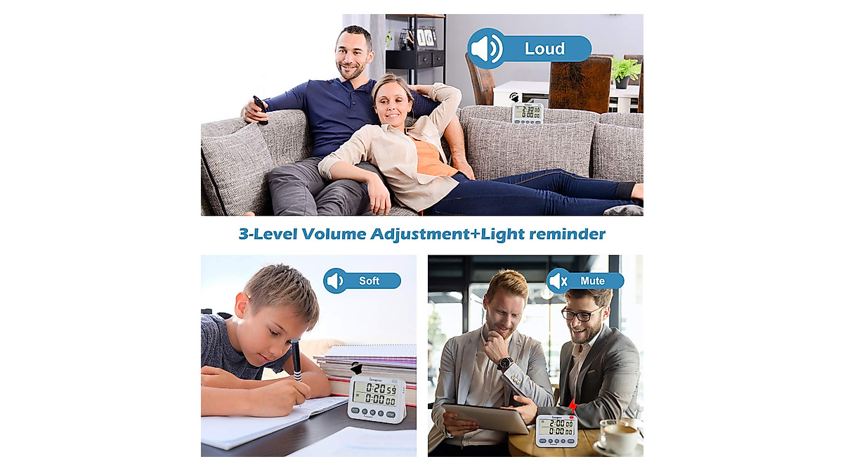 Dual Digital Timer for Cooking & More | Reliable Countdown & Pomodoro Clock