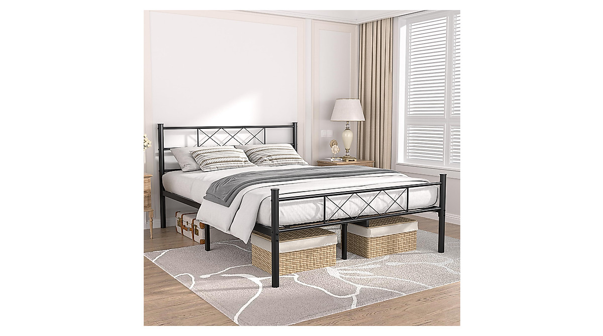 VECELO Full Size Bed Frame - Sturdy & Stylish Design