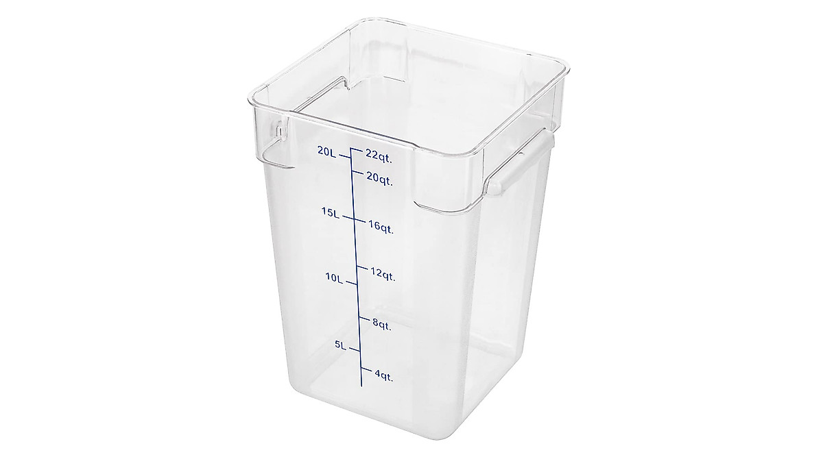 Restaurantware 22 Quart Brine Bucket - Clear Storage Container
