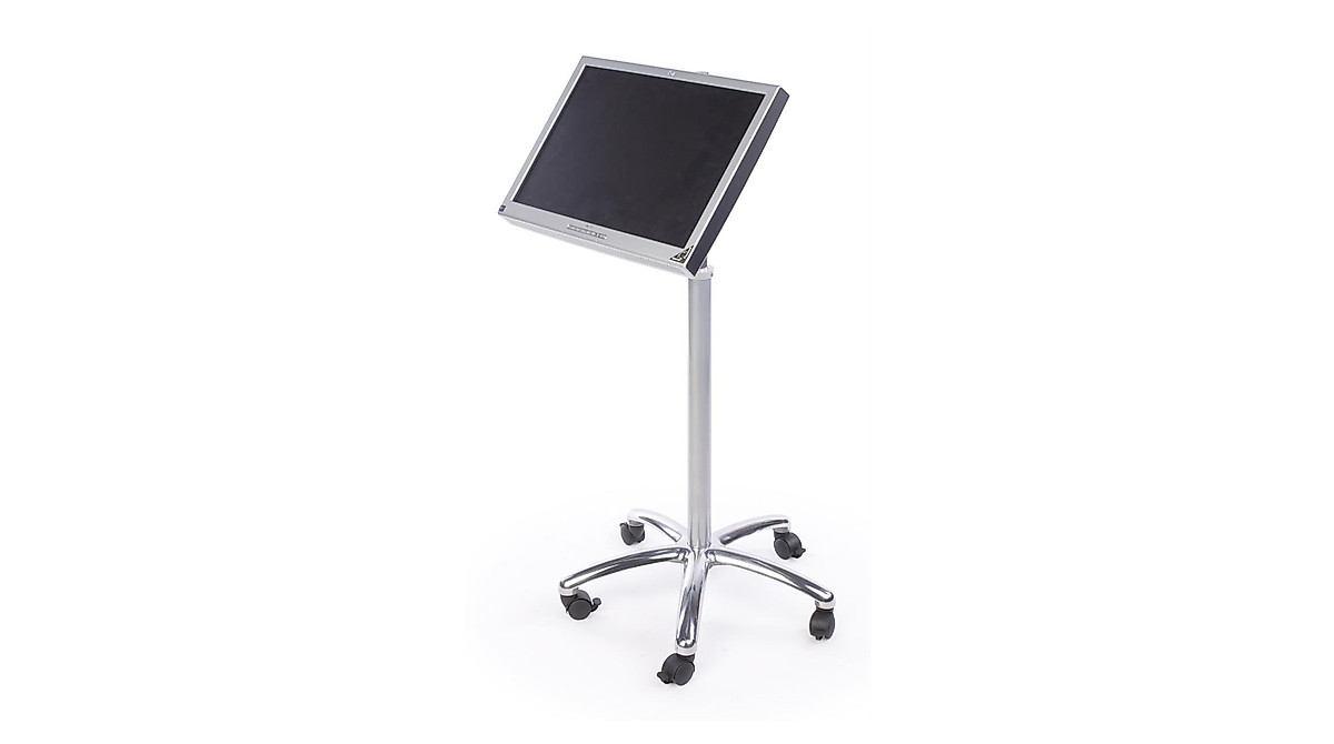 Height-Adjustable Silver Monitor Stand for 12-22 inch TVs | Rotates ...