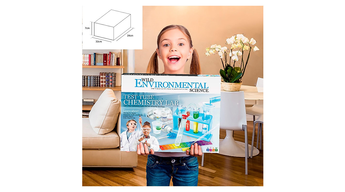 WILD ENVIRONMENTAL SCIENCE Test Tube Chemistry Kit for Kids - 50 ...