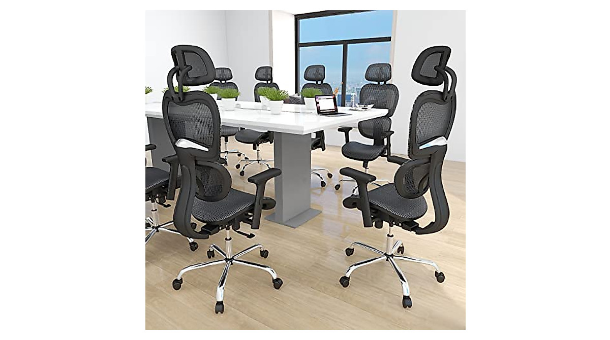Ergonomic High Back Office Chair with Headrest & Lumbar Support