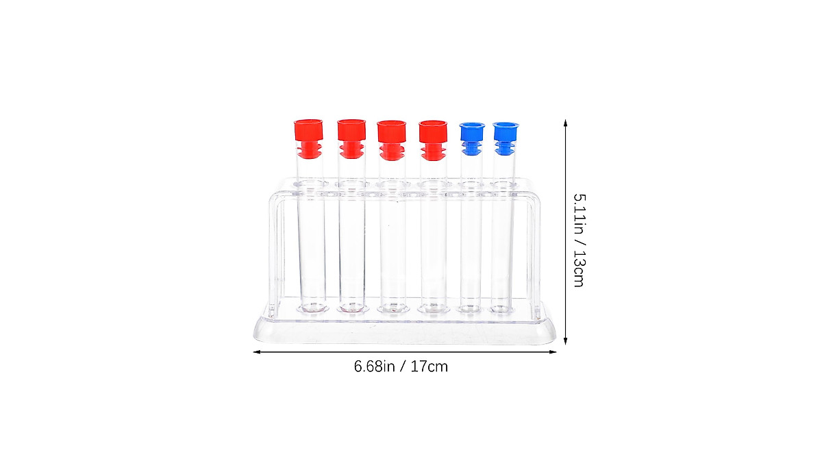 Plastic Test Tube Rack Set for Labs - 6pcs Kit