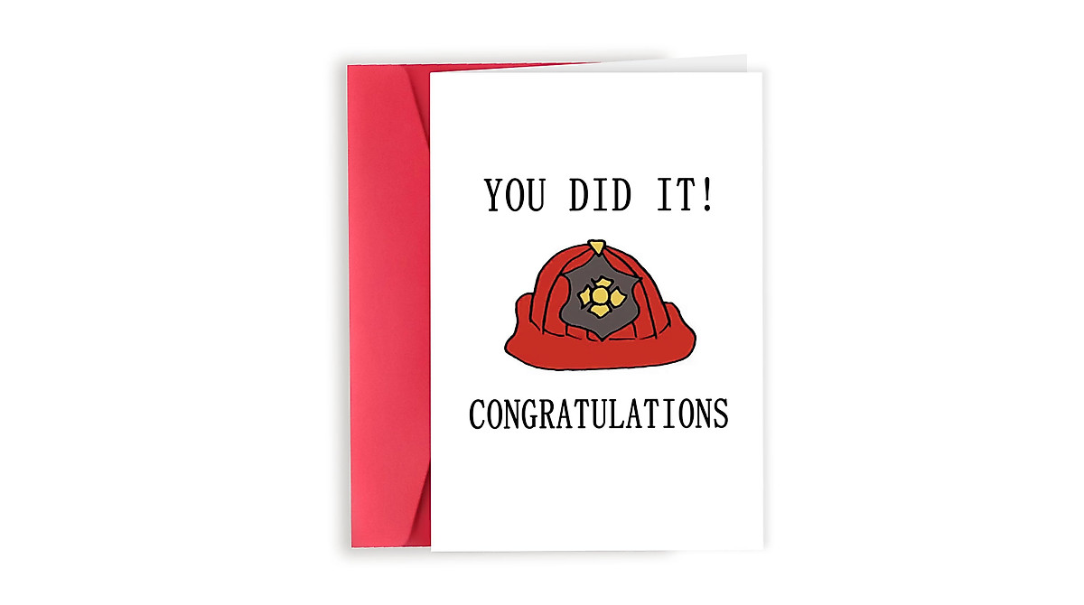 Congratulations Firefighter Graduation Card - Londue
