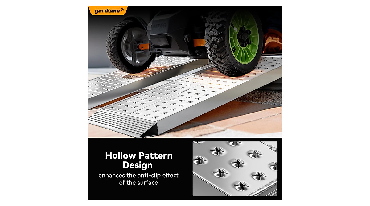 Heavy-Duty Aluminum Shed Ramps for Lawn Mowers