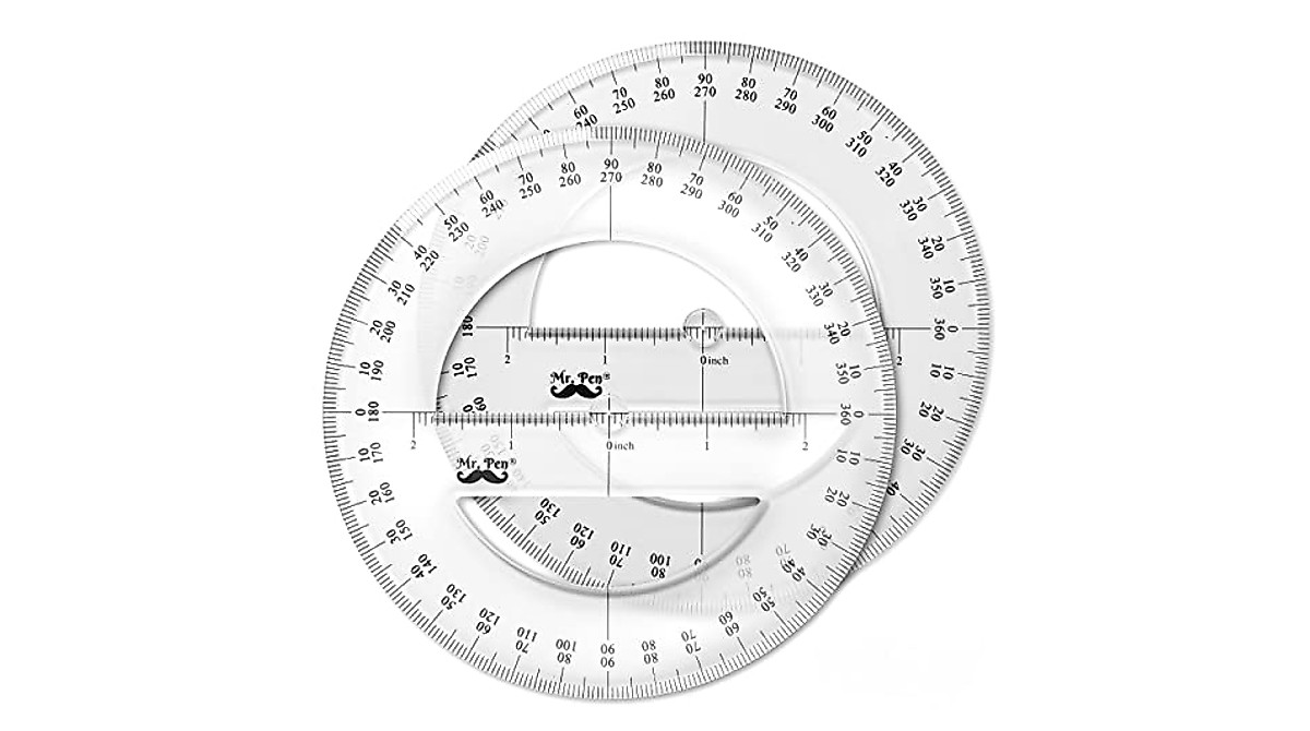 Mr. Pen Protractor Set - 2 Pack for Precise Measurements