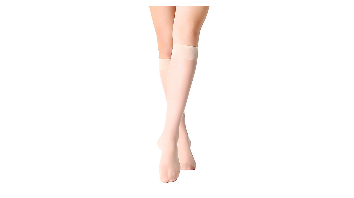 thumbnail image 2 of Buy MANZI 12 Pairs Lady's Sheer Knee High Stockings (6 Pairs Black,6 2 of 13