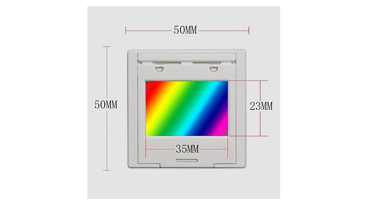 Diffraction Grating Optical Teaching Tool - 50x50mm