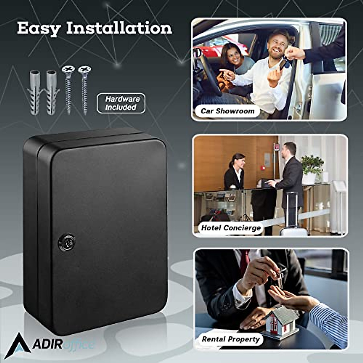 AdirOffice Key Lock Box for Secure Key Organization
