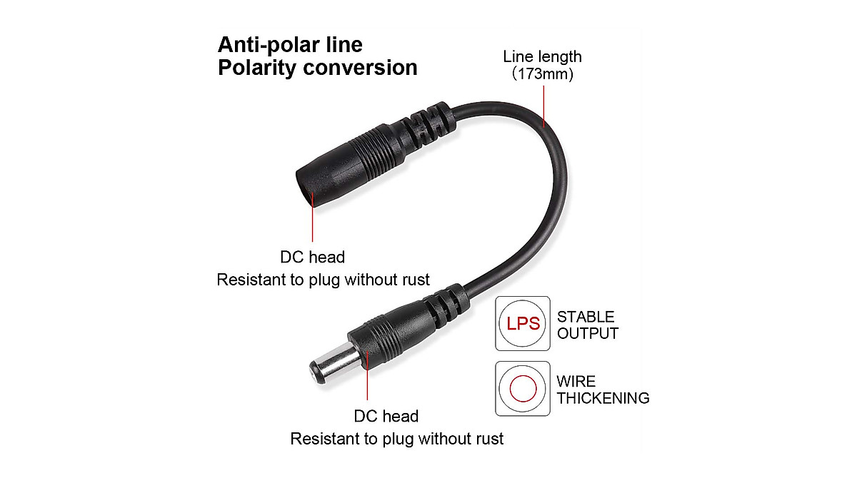 Mr.Power Reverse Polarity Converter Cable for Effects