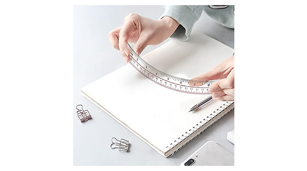 Clear 12-Inch Ruler Set - Perfect for Home & School