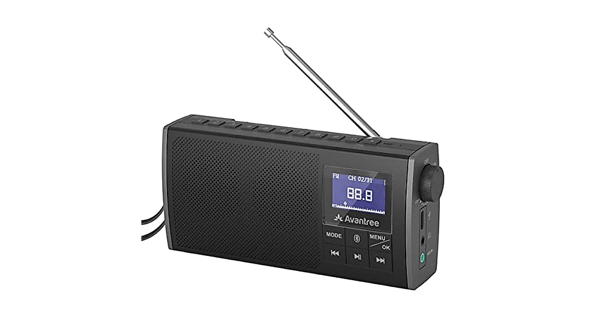 Avantree Soundbyte 860s - Portable FM Radio with Bluetooth & MP3