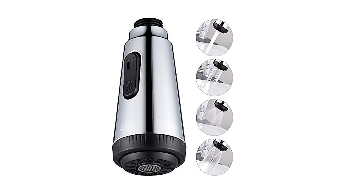 AiHom 4-Function Kitchen Faucet Spray Head G1/2 Chrome