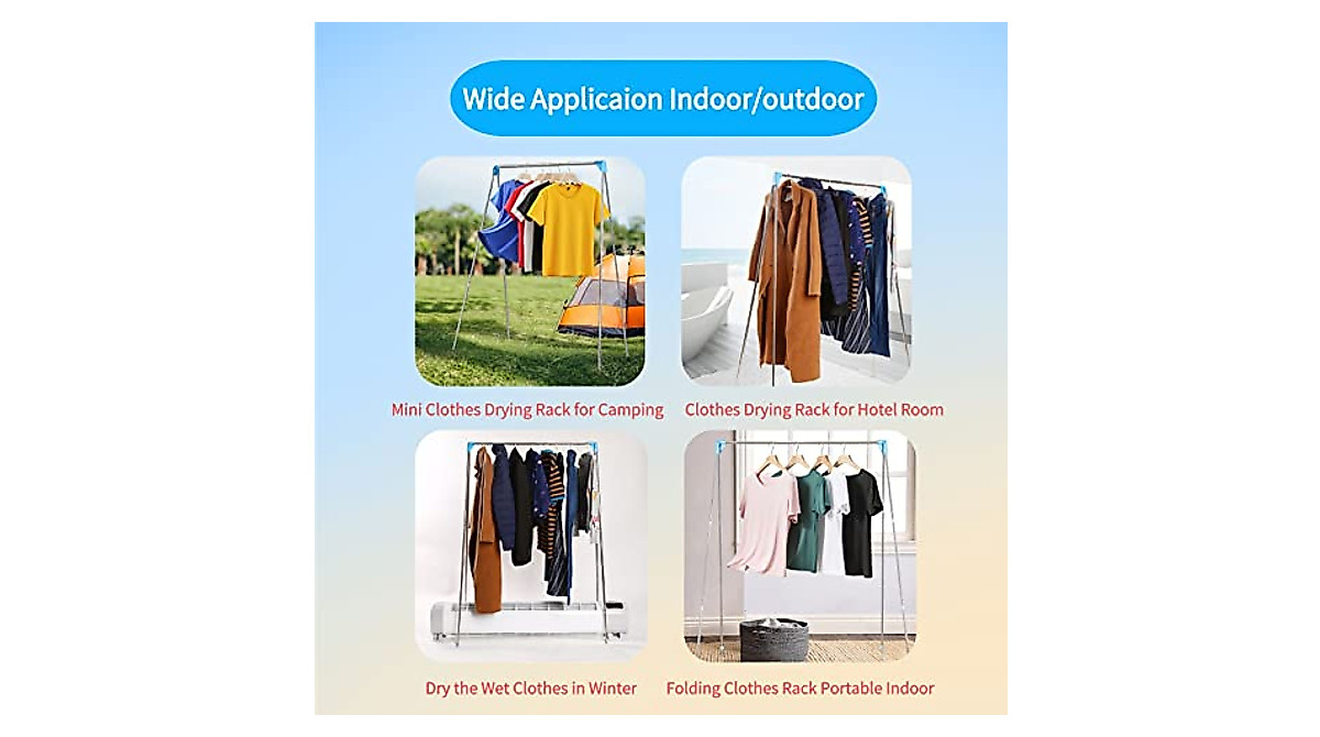 Portable Travel Garment Rack - Foldable & Compact