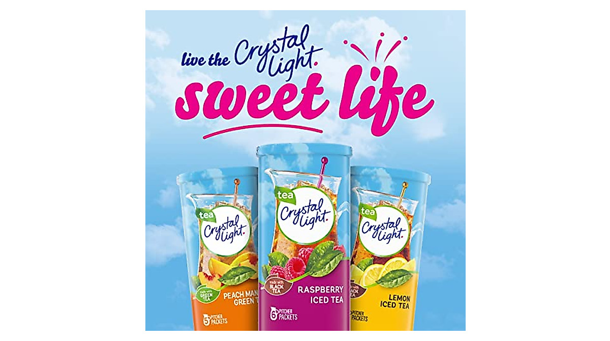 Crystal Light Sugar-Free Raspberry Iced Tea Packets | Refresh & Quench